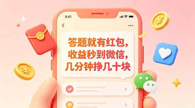 答题就有红包,收益秒到微信,几分钟挣几十块,学生党上班族宝妈都可以玩【揭秘】-赛德副业库