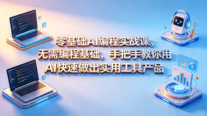 (18785期)零基础AI编程实战课-更新,无需编程基础,手把手教你用AI快速做出实用工具产品-赛德副业库