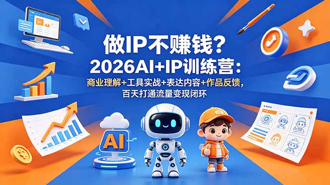 (18839期)做IP不赚钱?2026AI+IP训练营:商业理解+工具实战+表达内容+作品反馈,百天打通流量变现闭环-赛德副业库