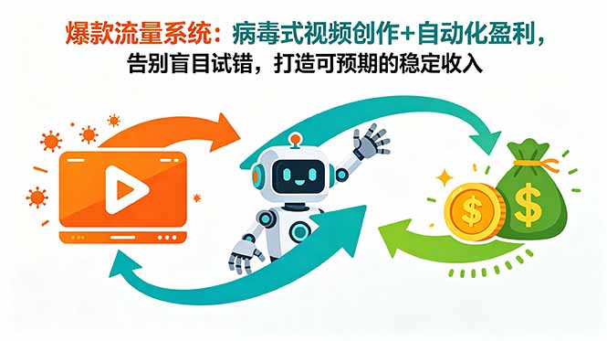 (18882期)爆款流量系统:病毒式视频创作+自动化盈利,告别盲目试错,打造可预期的稳定收入-赛德副业库