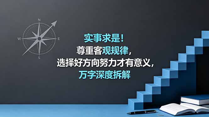 （18744期）付费文章：实事求是！尊重客观规律，选择好方向努力才有意义，万字深度拆解-赛德副业库