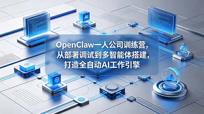 (18789期)OpenClaw 一人公司训练营,从部署调试到多智能体搭建,打造全自动 AI 工作引擎-赛德副业库