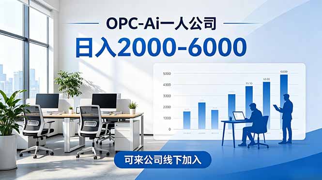 (18809期)2026创业新风口—OPC一人公司模式震撼首发!日收益2000-6000+,项目绿色长久,安全稳健,合...-赛德副业库