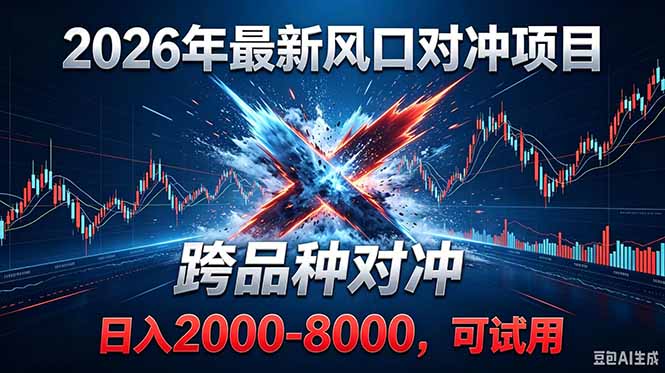(18827期)2026创业新风口!最新对冲!跨品种对冲!日收益2000-6000+-赛德副业库