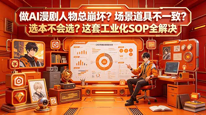 (18850期)做AI漫剧人物总崩坏?场景道具不一致?选本不会选?这套工业化SOP全解决 (更新)-赛德副业库
