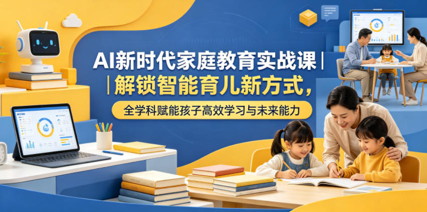 AI新时代家庭教育实战课|解锁智能育儿新方式,全学科赋能孩子高效学习与未来能力-赛德副业库