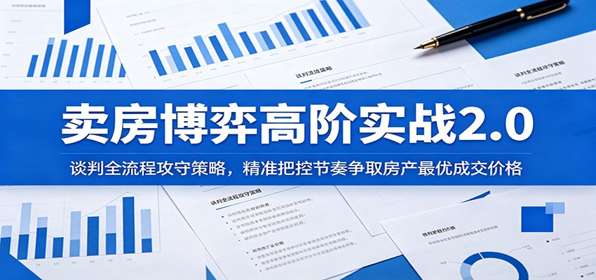 卖房博弈高阶实战2.0:谈判全流程攻守策略,精准把控节奏争取房产最优成交价格-赛德副业库