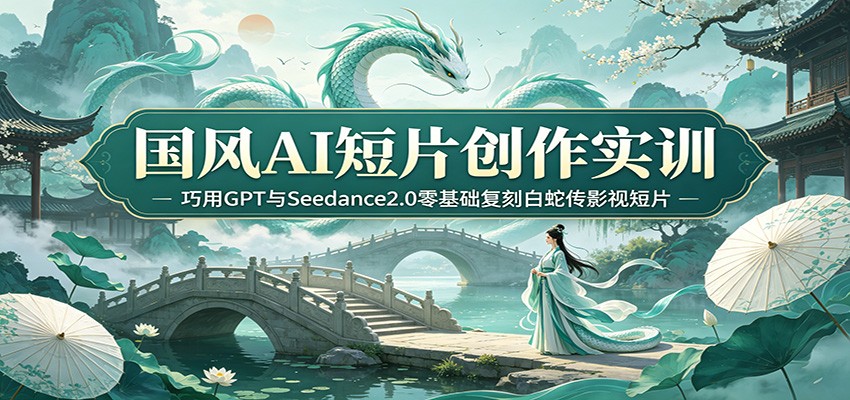 国风AI短片创作实训:巧用GPT与Seedance2.0零基础复刻白蛇传影视短片-赛德副业库