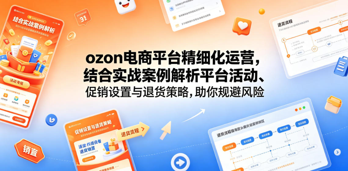 ozon电商平台精细化运营,结合实战案例解析平台活动、促销设置与退货策略,助你规避风险、提升销量-赛德副业库
