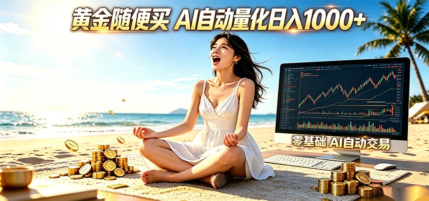 黄金随便买？AI自动外汇量化交易 在家当皇帝 日入1000+-赛德副业库