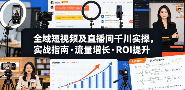 全域短视频及直播间千川实操，实战指南·流量增长·ROI提升（更新）-赛德副业库