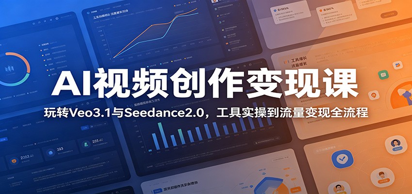 AI视频创作变现课:玩转Veo3.1与Seedance2.0,工具实操到流量变现全流程-赛德副业库
