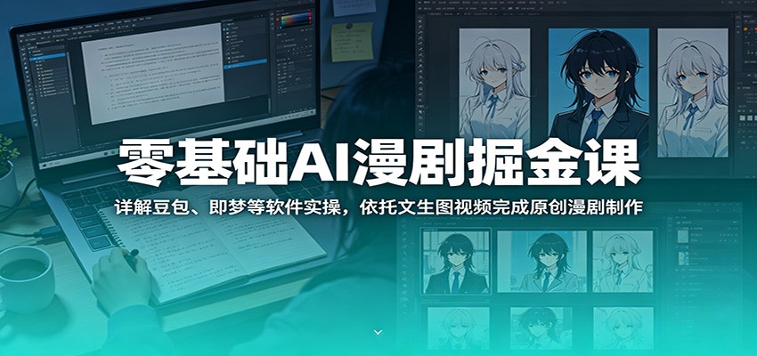 零基础AI漫剧掘金课：详解豆包、即梦等软件实操，依托文生图视频完成原创漫剧制作-赛德副业库