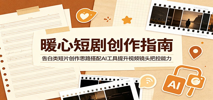 暖心短剧创作指南:告白类短片创作思路搭配AI工具提升视频镜头把控能力-赛德副业库