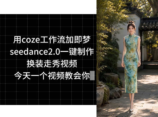 用coze工作流加即梦seedance2.0一键制作换装走秀视频,今天一个视频教会你-赛德副业库