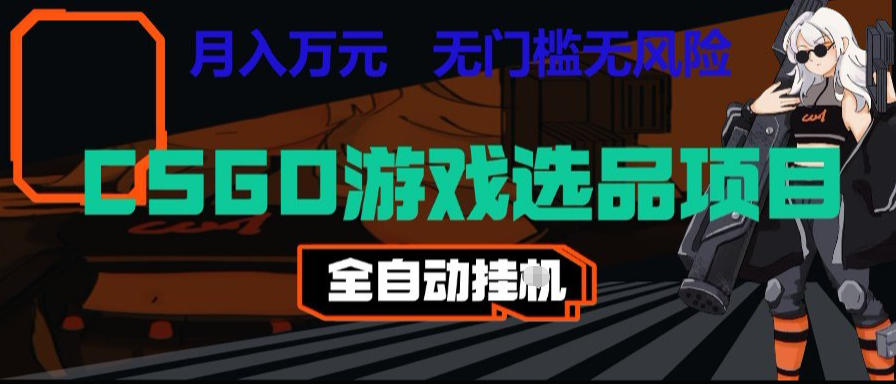 CSGO游戏自动扫货项目，全自动运行，月入1W，无风险，长期稳定可以做【揭秘】-赛德副业库