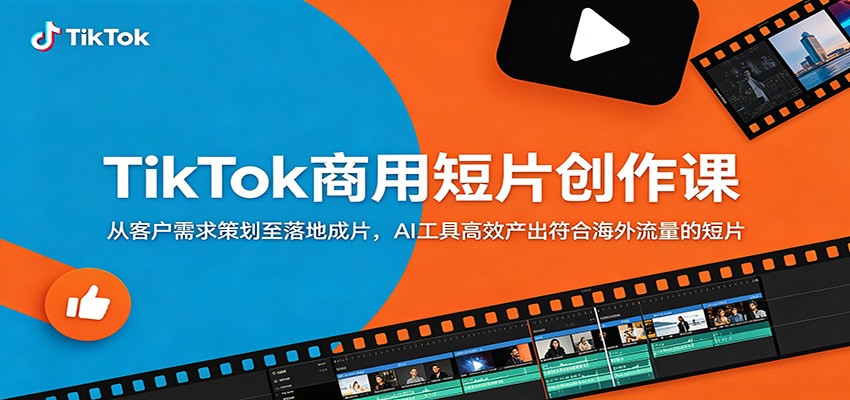 TikTok商用短片创作课:从客户需求策划至落地成片,AI工具高效产出符合海外流量的短片-赛德副业库