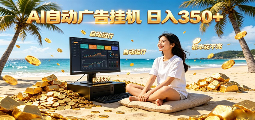 AI自动广告挂机 日入350+ 真正做到躺赚式变现,根本花不完!-赛德副业库